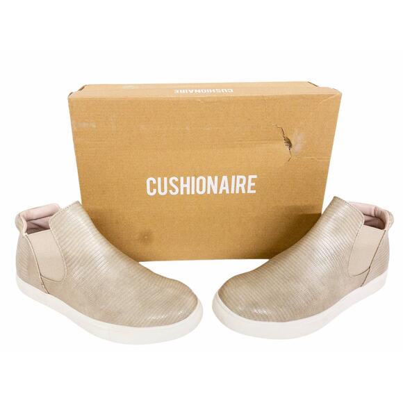 Cushionaire Taupe  Tan Snake Rebel Platform Chelsea Sneaker Boots  6 - Picture 1 of 8